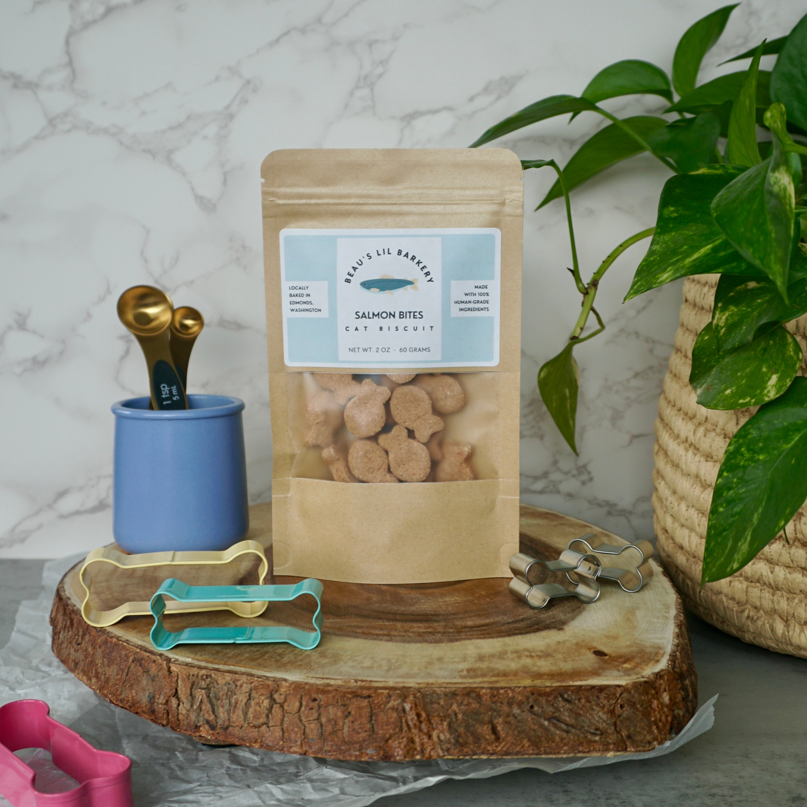Catnip & Chill Salmon Recipe Cat Treats (Safe for Dogs)